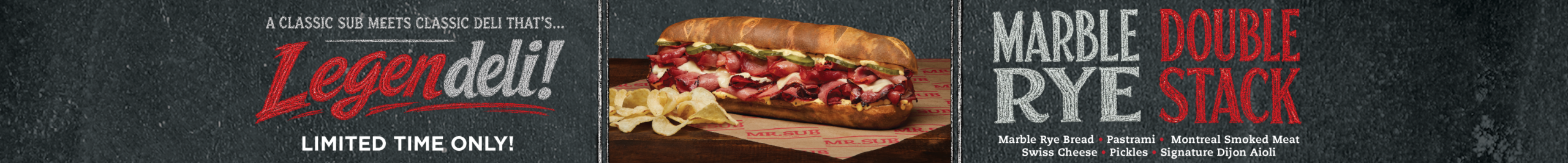 Marble rye double stack sub promotion.